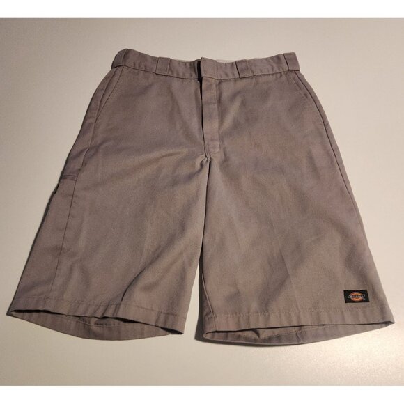 Dickies Work Shorts Gray Flat Front Chino Loose Fit Multi Pocket Mens 34x12 - Picture 4 of 13